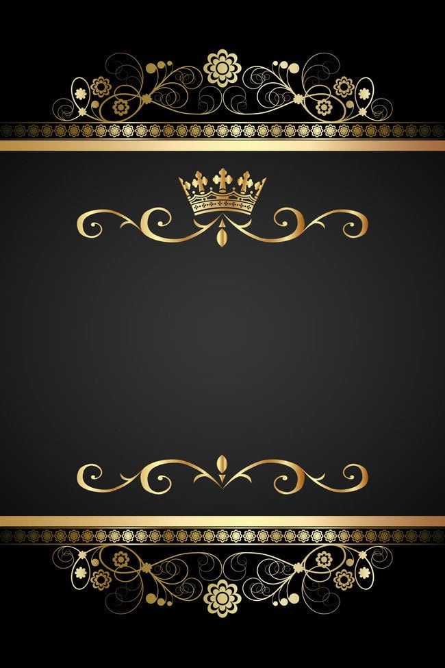 Black Gold Frame Advertising Background Pattern Kingly in 2020 650x975