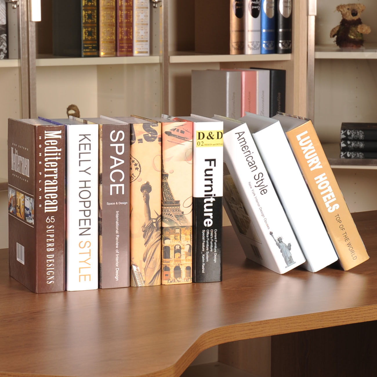 Fake Books Model Decorative Book Bookshelf Bookcase Shipping Jpg