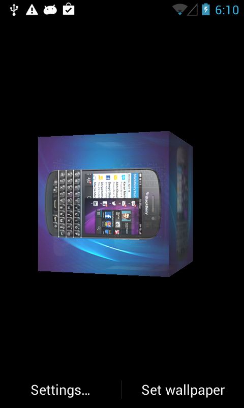 Blackberry Q10 Cube Lwp HD Screenshot