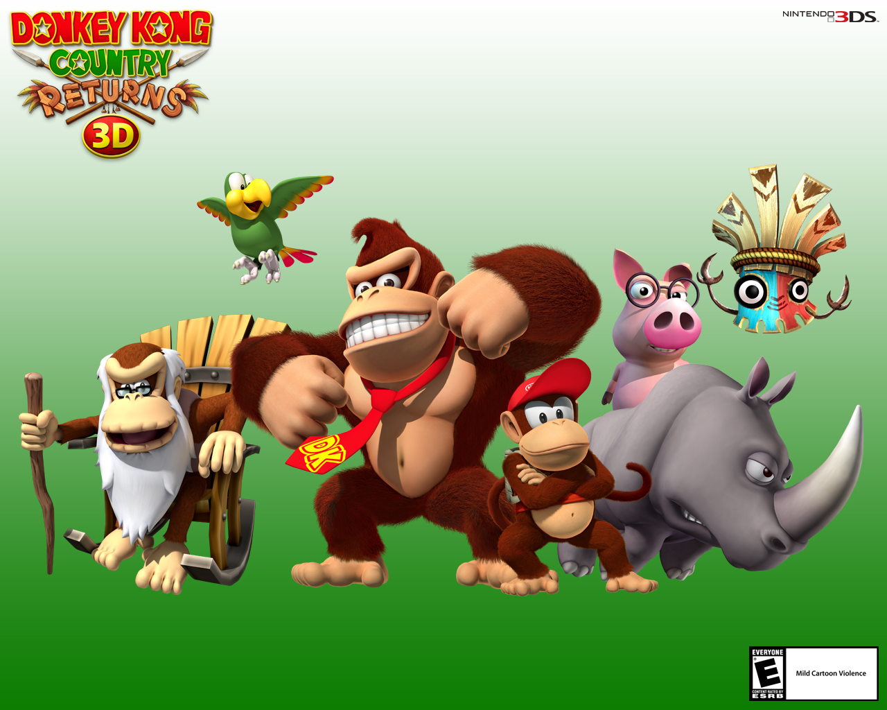 Wallpaper Donkey Kong Country Returns 3d For Nintendo 3ds