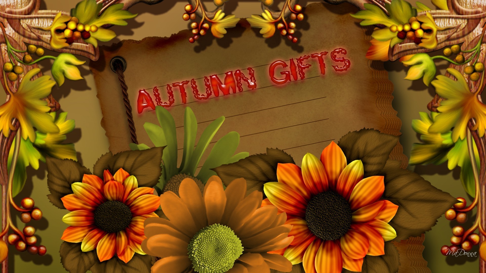 Fall Flower Wallpaper For Desktop Image