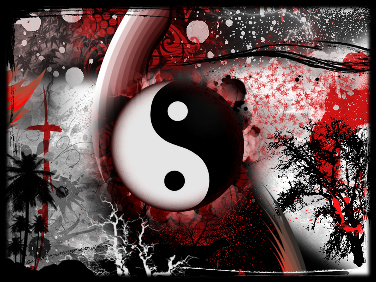 Red And Black Abstract Wallpaper Amma