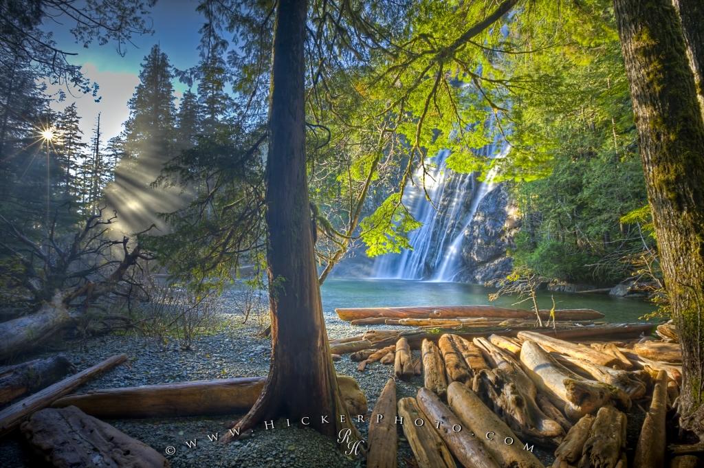 Photo Surreal Waterfall Scenic Picture Virgin Falls Vancouver