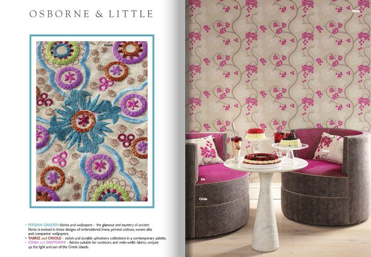 Osborne And Littl Wallpaper In Peony Pink Azure Can Be
