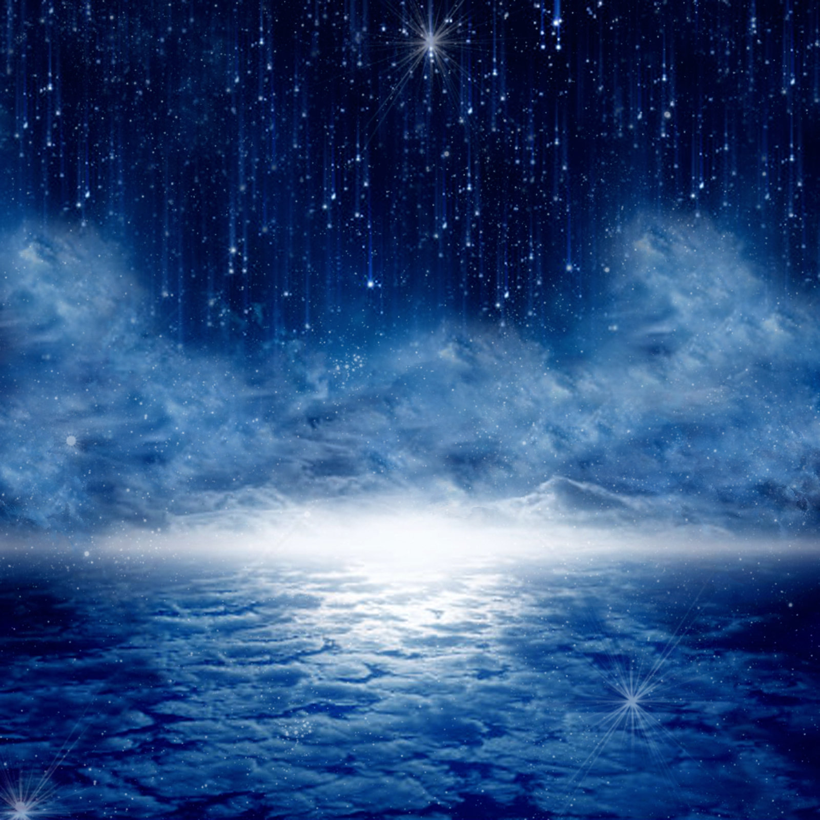 Premade Background    Starry Night Sky by KarahRobinson Art on