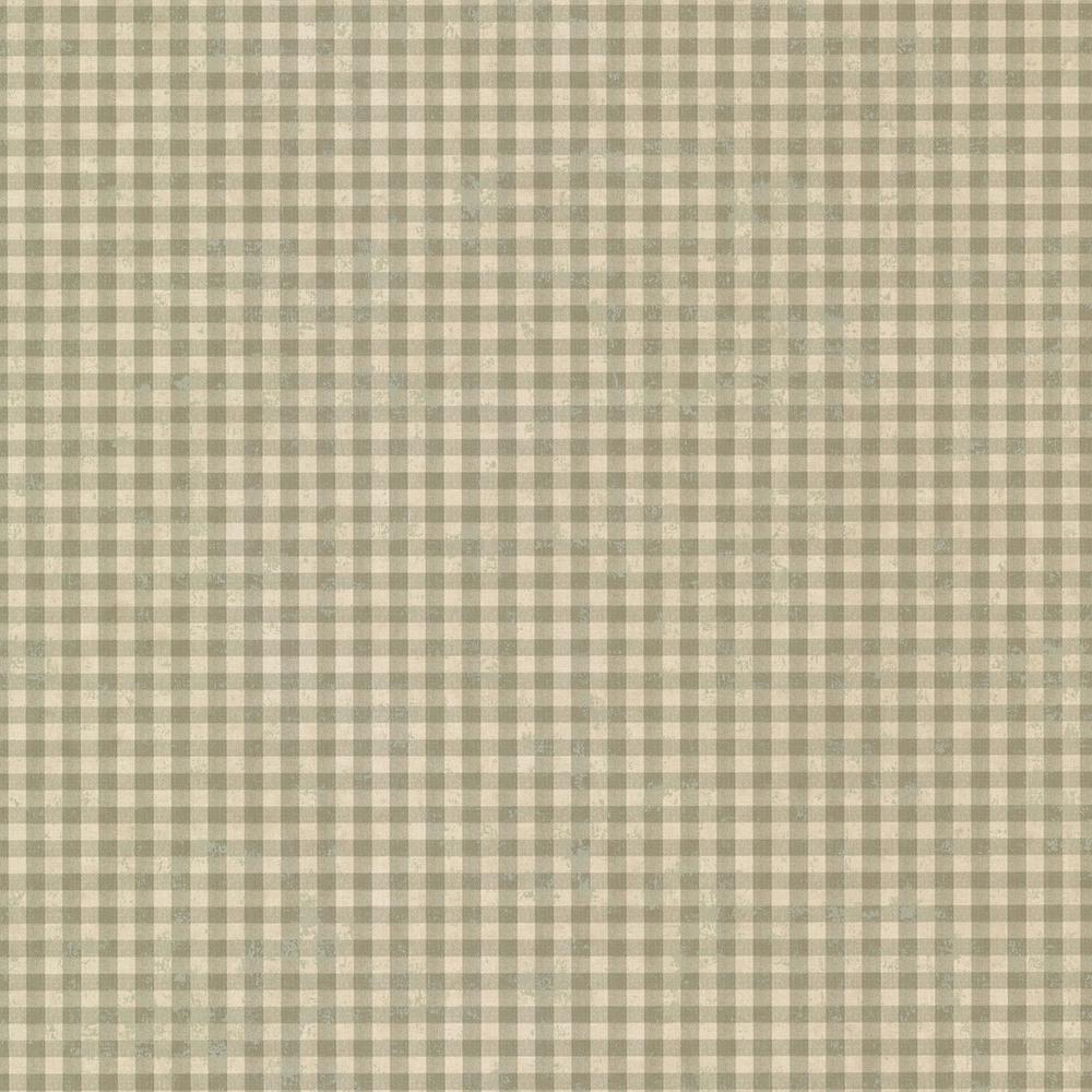 Chesapeake Greer Sage Gingham Check Wallpaper Ctr44016 The Home