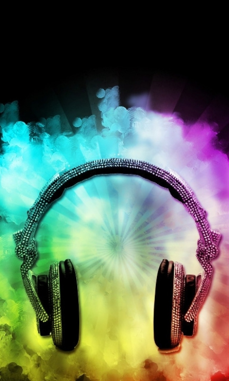 Headphones Music Rainbows Lumia Wallpaper