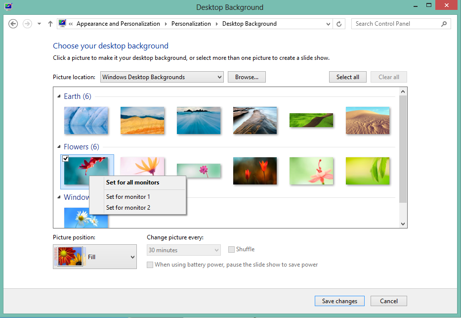 how to set photo as desktop background on windows 7