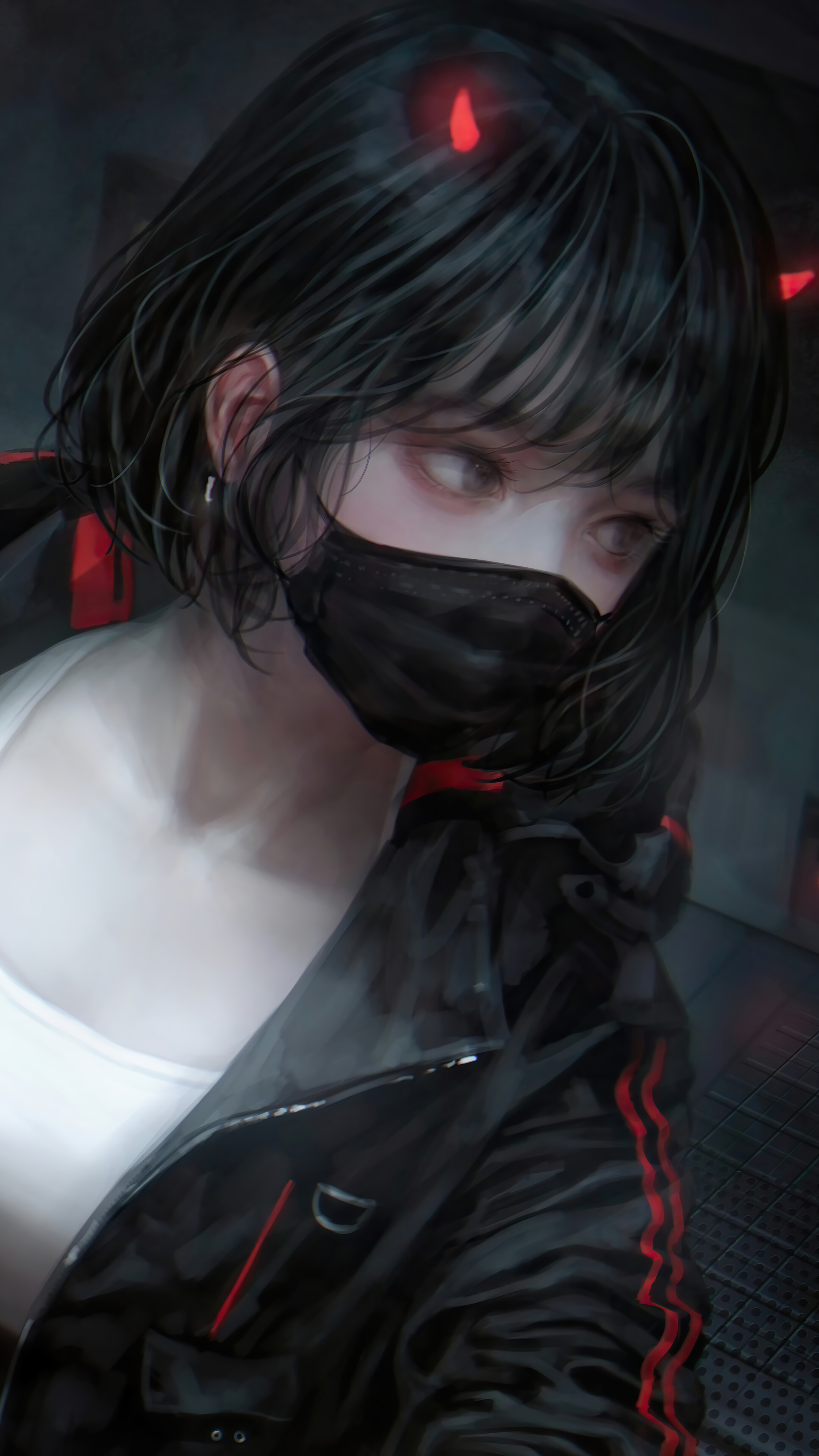 Anime Red Mask Girl, HD Anime, 4k Wallpapers, Images, Backgrounds, Photos  and Pictures