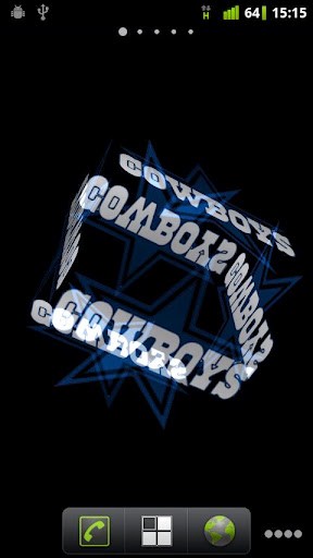 Nfl Dallas Cowboys Spinning 3d Cube Live Wallpaper