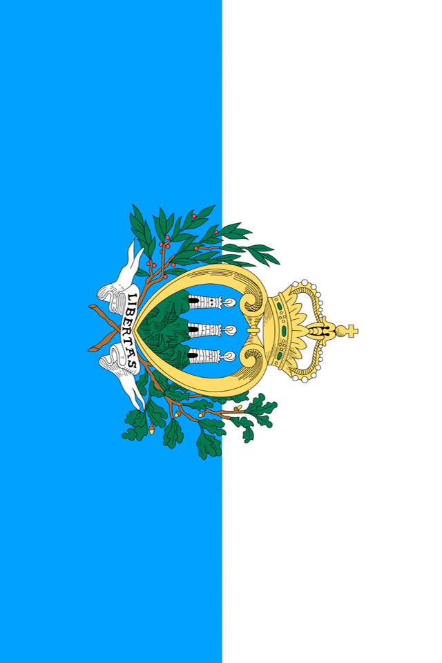 San Marino Flag iPhone Wallpaper HD