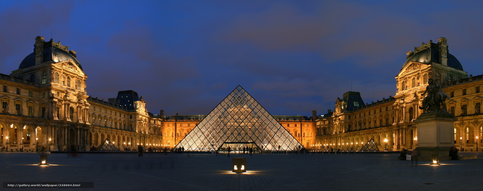 Wallpaper Louvre Paris Pyramid Desktop