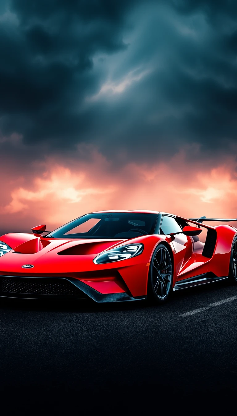 Ford Gt Supercar Phone Wallpaper