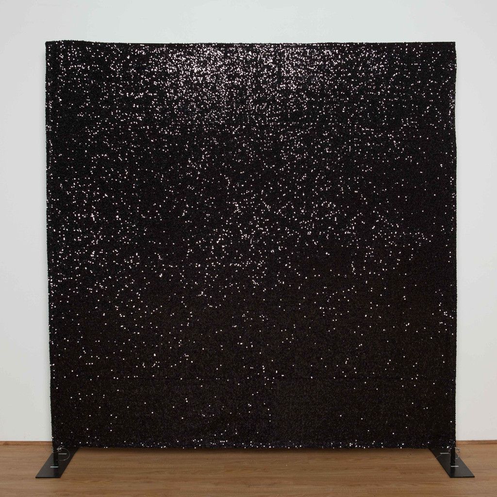 Black Sequin Photo Backdrop Booth