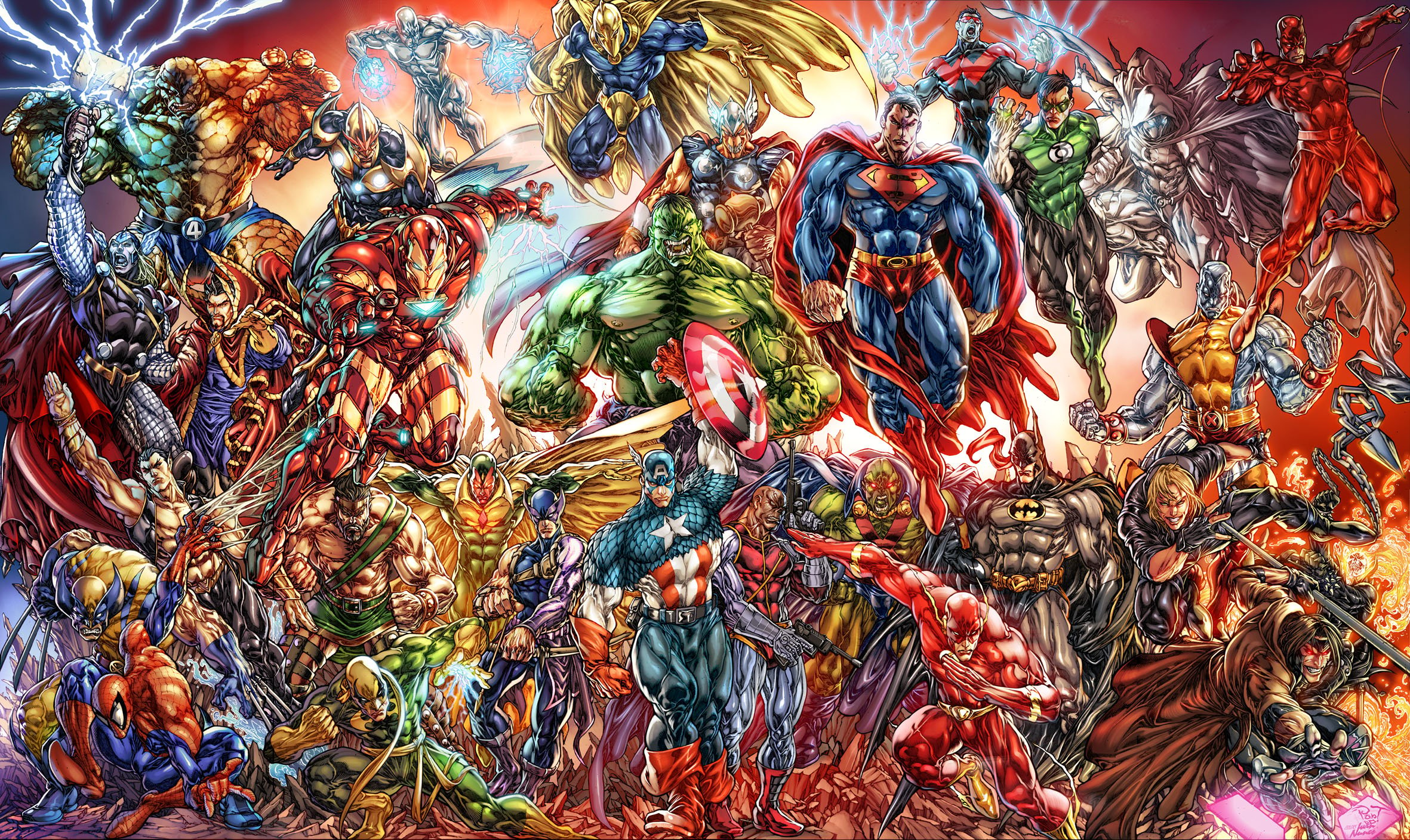 Of Marvel And DC Characters Computer Wallpapers Desktop Backgrounds