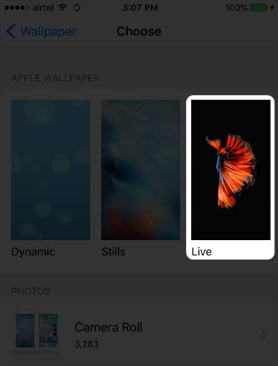 Set And Use Live Wallpaper On iPhone 6s Plus
