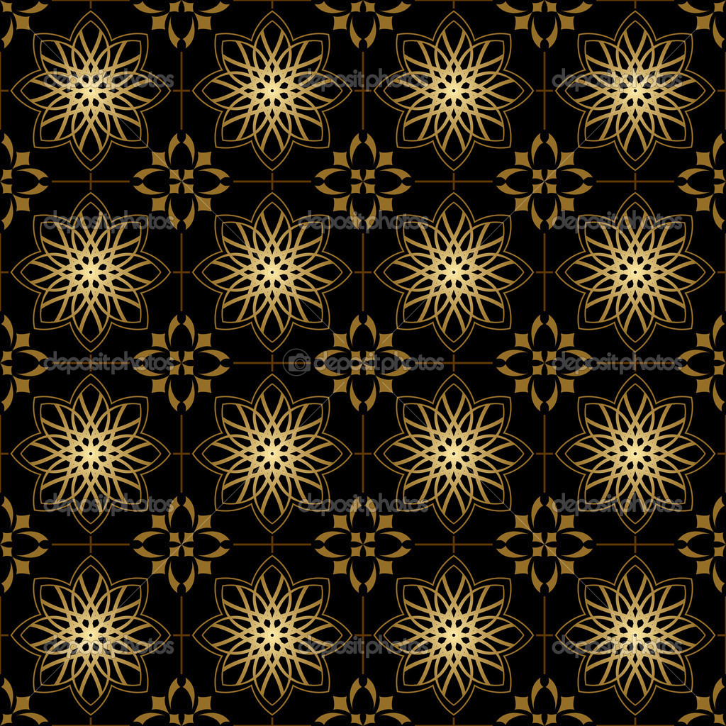 Black And Golden Geometric Texture With Crossed Lines Stock