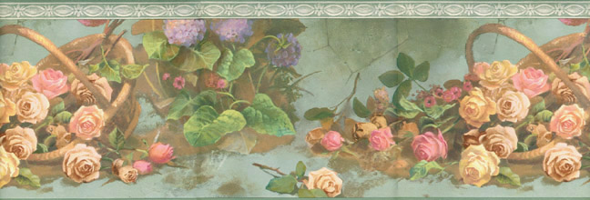 Victorian Roses Wallpaper Border