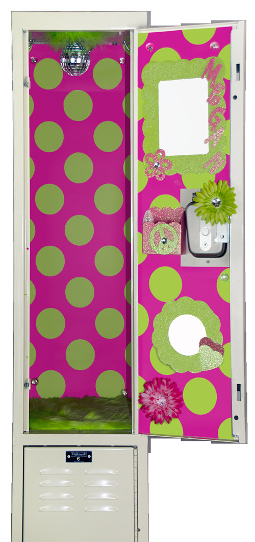 Free download similar to Bright Pink Lime Green Polka Dot Locker