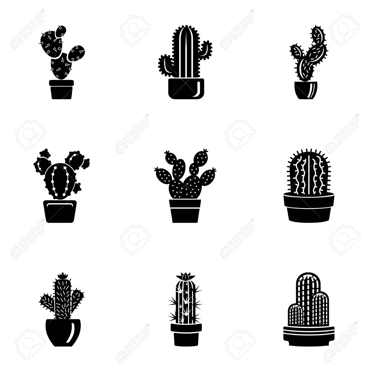 Peyote Icons Set Simple Of Vector For Web