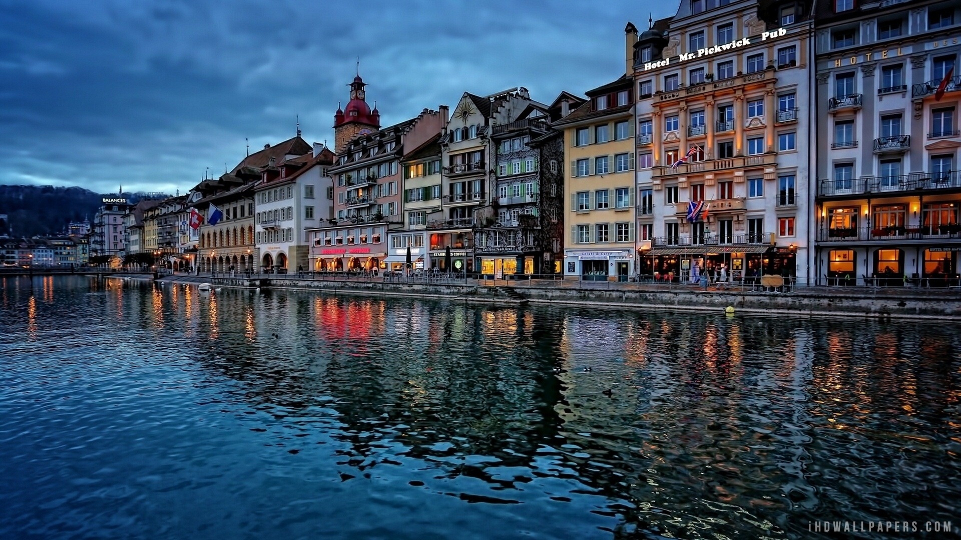 River Reuss Lucerne Switzerland HD Wallpaper IHD