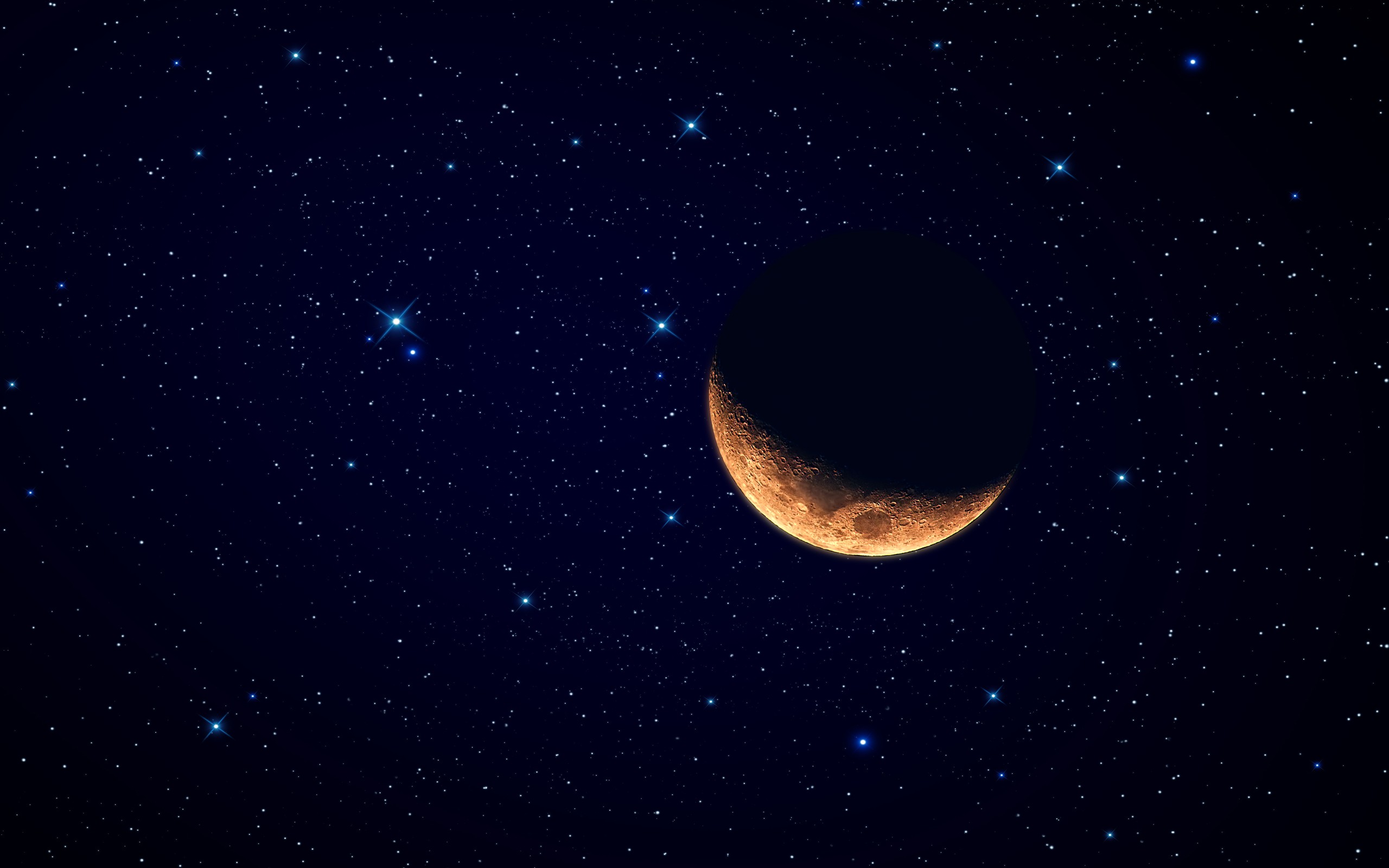 Red Moon Starry Sky Wallpaper Stock Photos