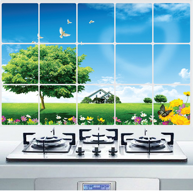 Free download sticker kitchen foil tile green tree wallpaper home decor [750x750] for