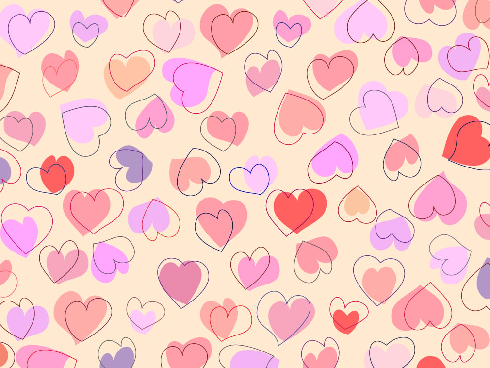 Cute Heart Background Vector Vectorfans