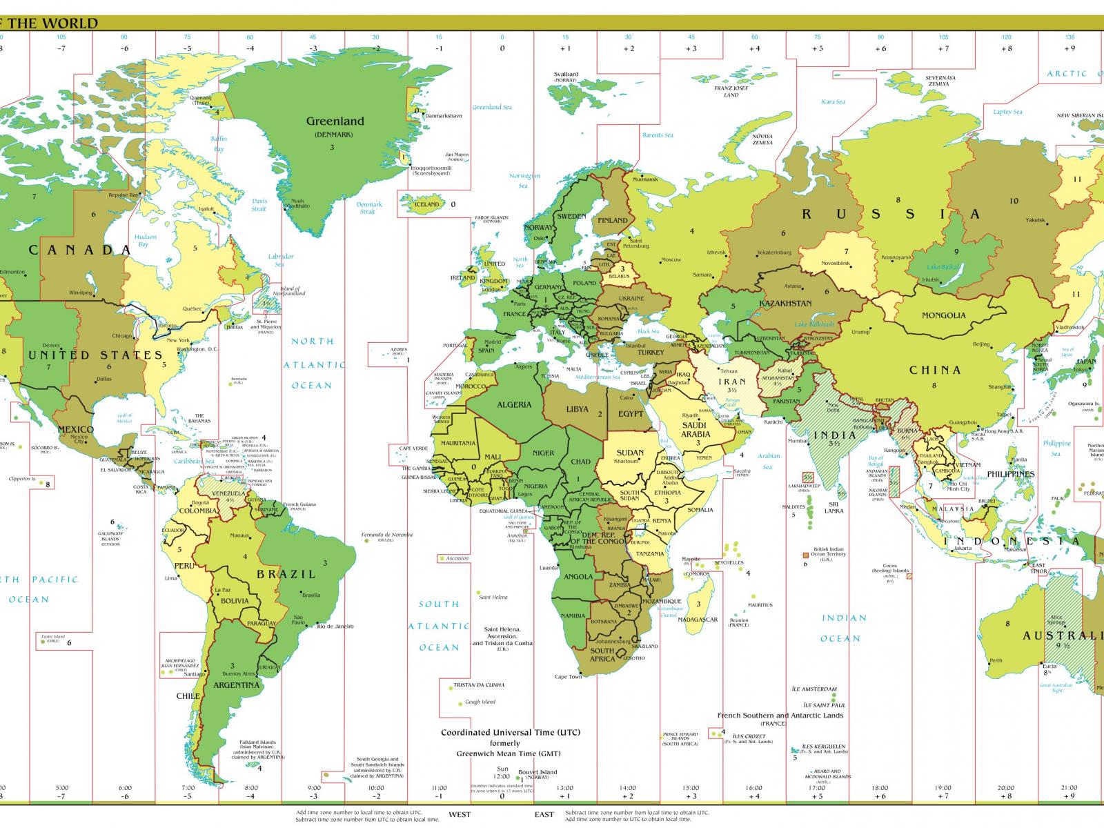 World earth maps time zones wallpaper 11973