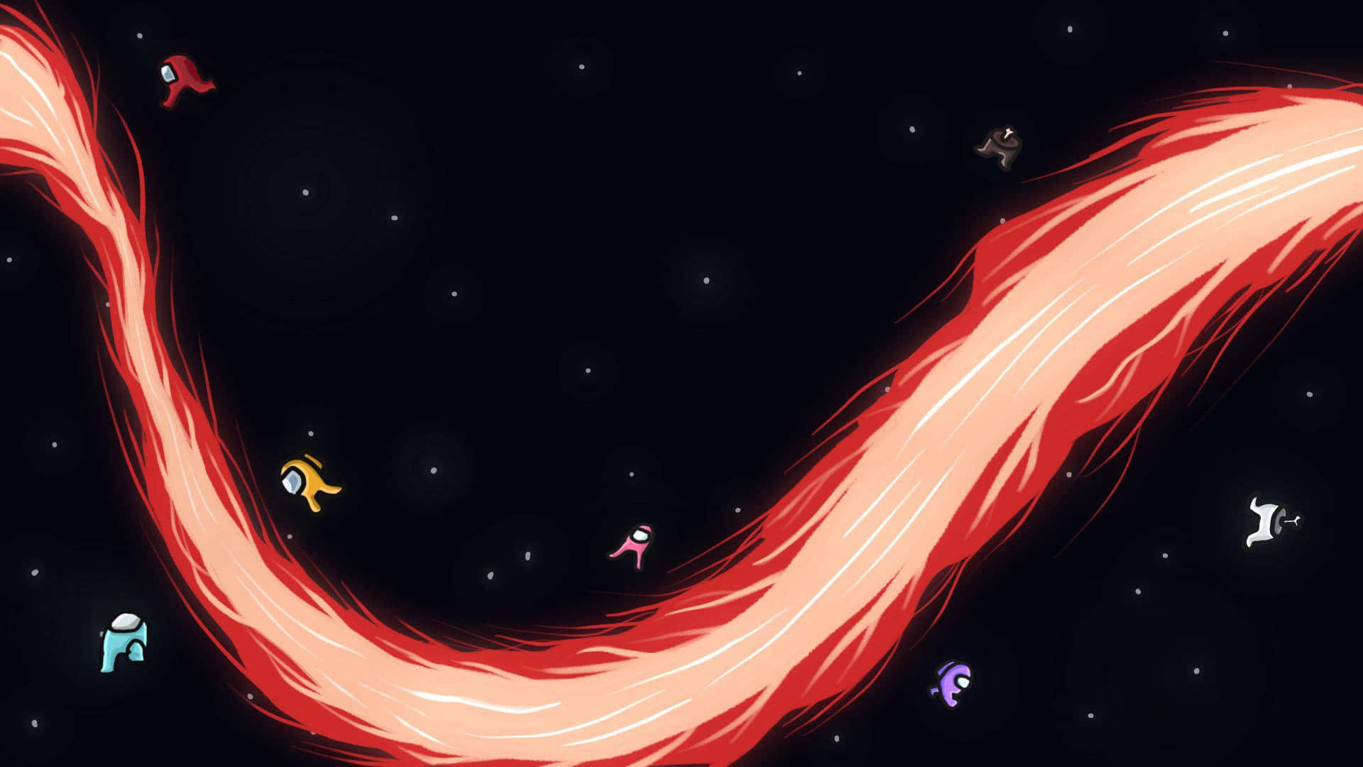 Among Us Space Background Wallpaper