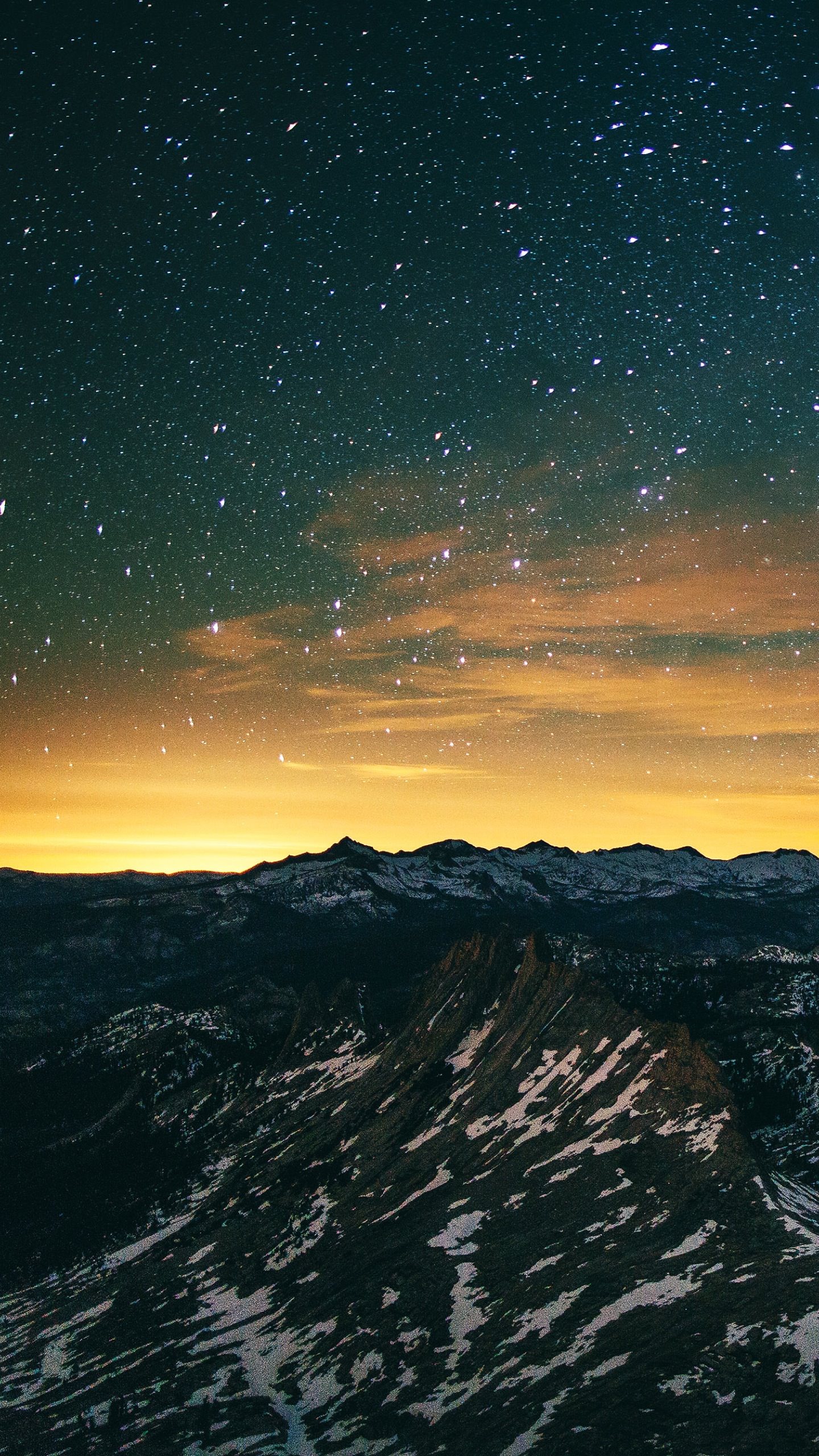 Mountain Landscape Night Sky Wallpaper Sc Smartphone
