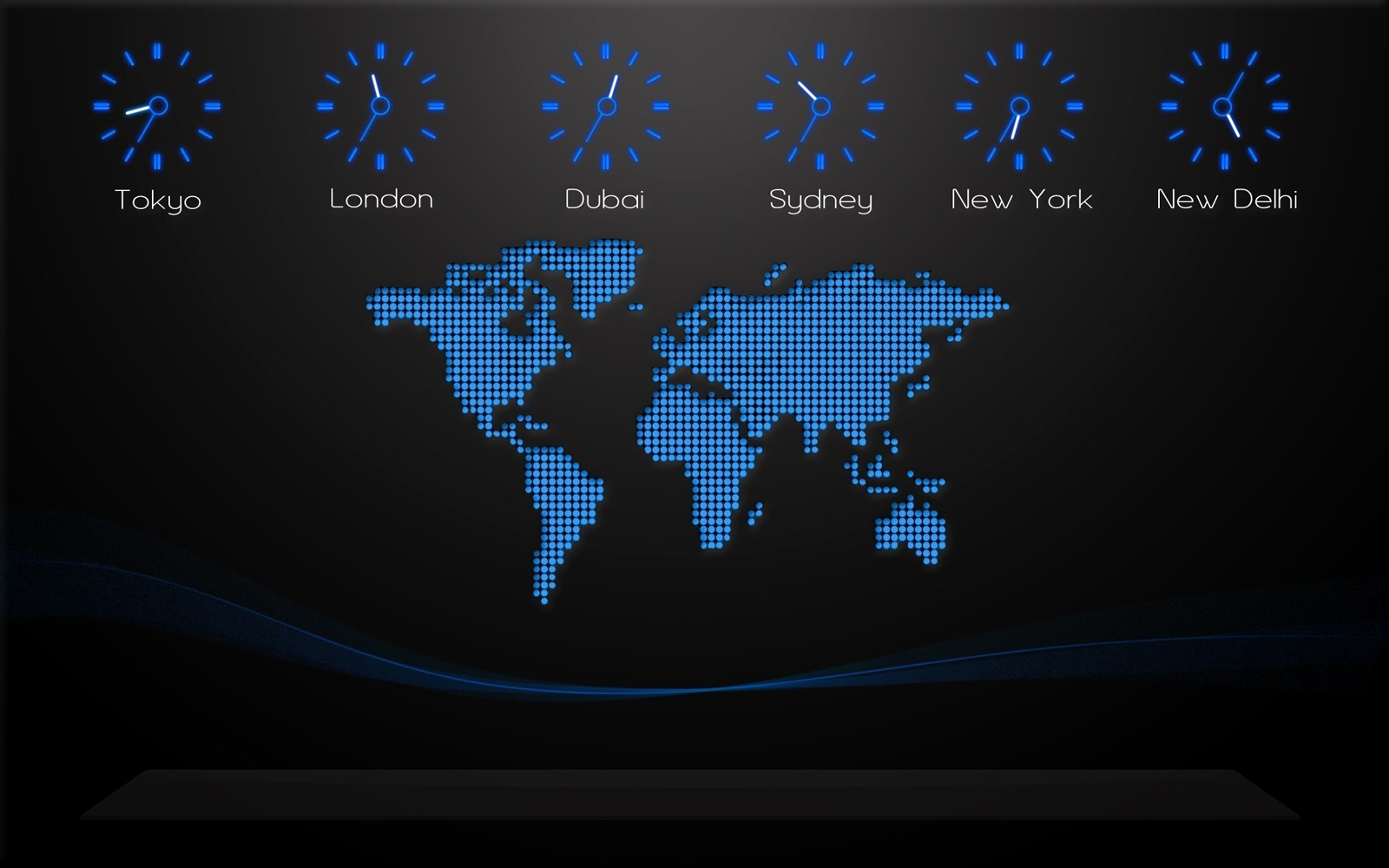 World Clock Map Real Time