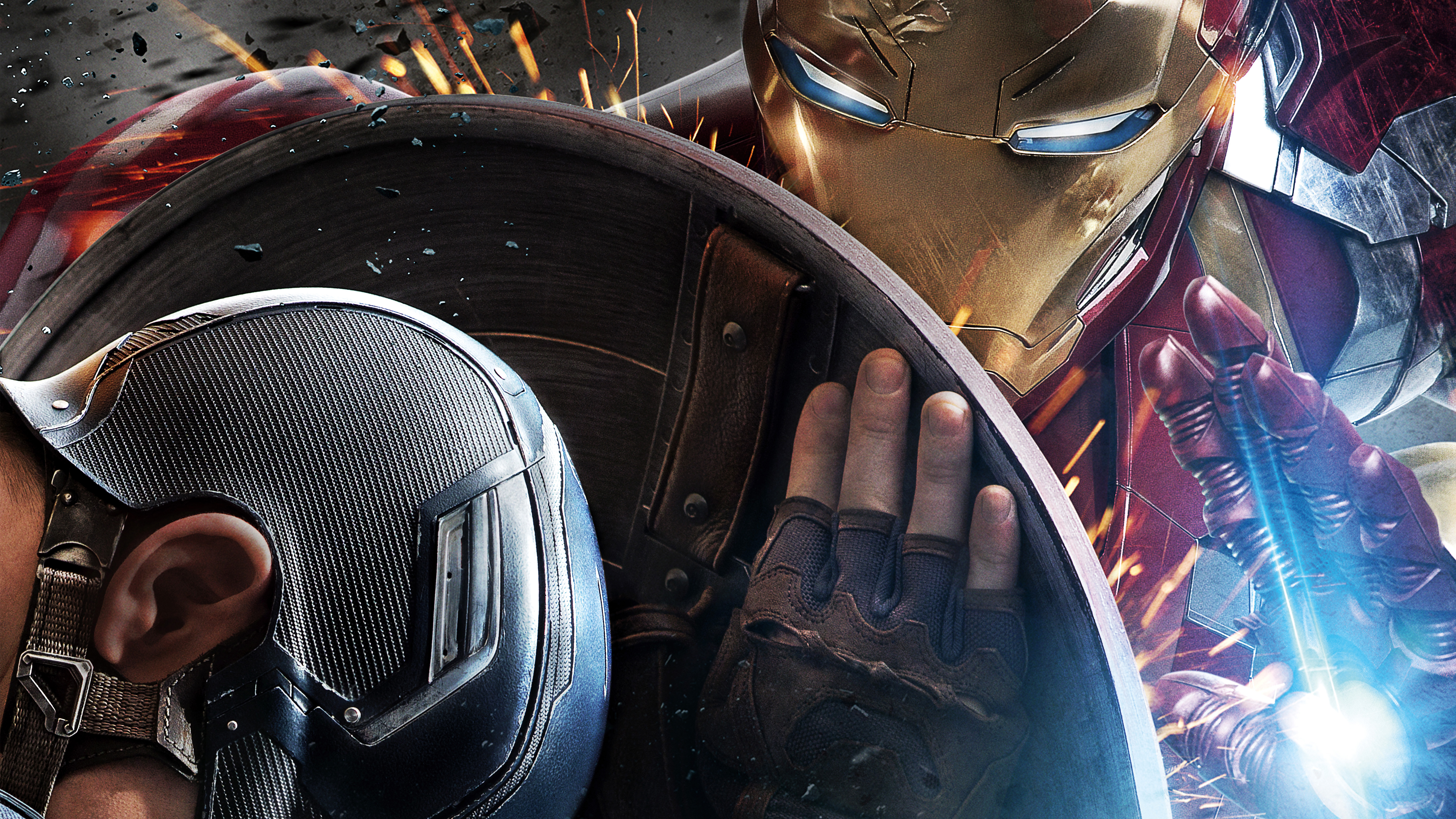Iron Man vs Captain America 5k Retina Ultra HD Wallpaper