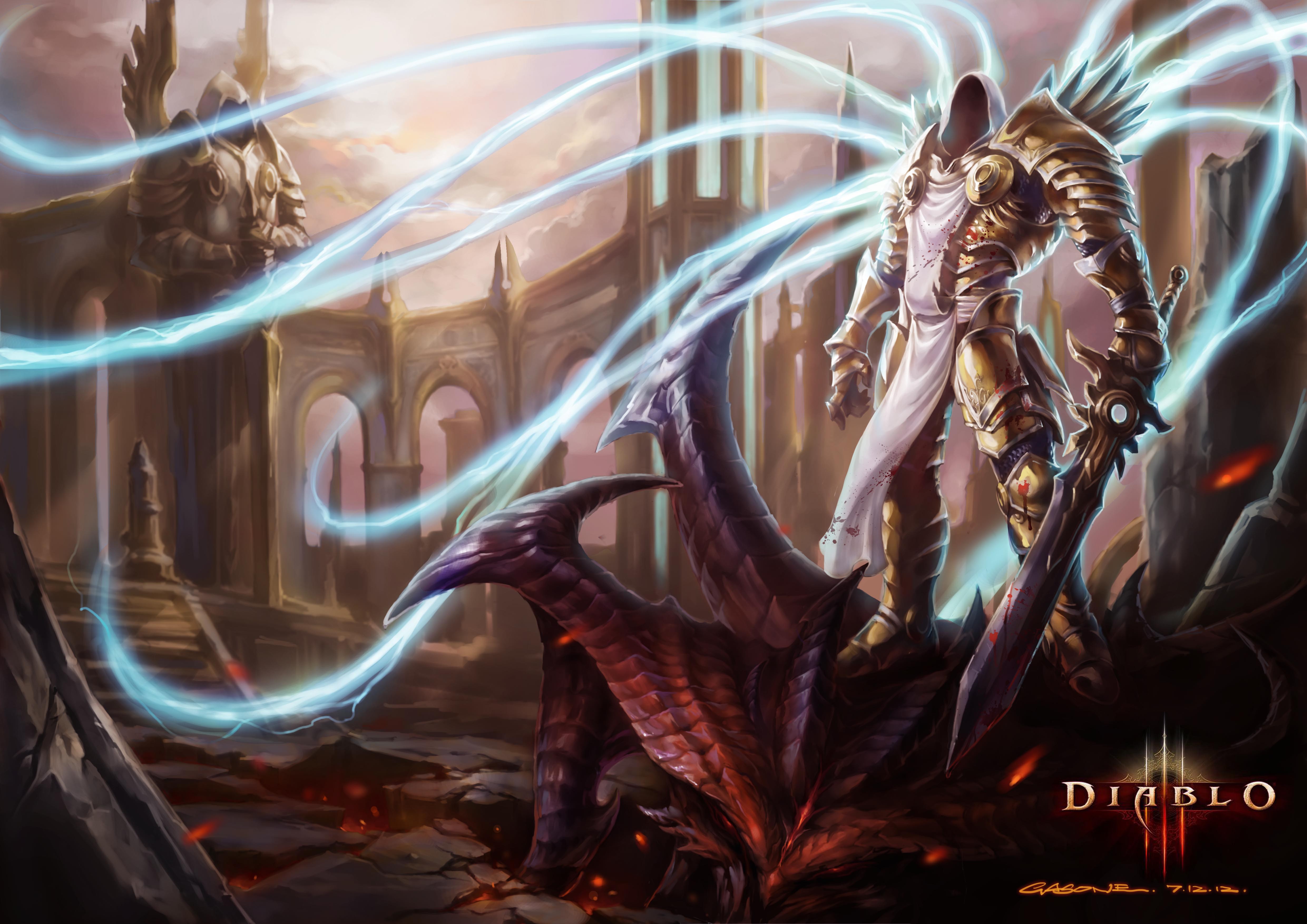 Games Wings Fantasy Art Armor Tyrael Artwork Diablo Iii Swords