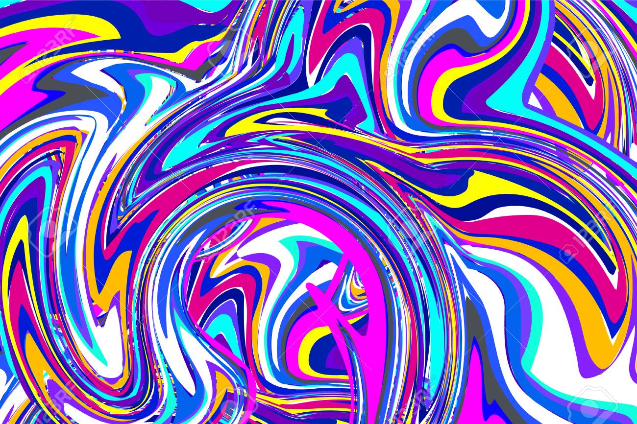 Crazy Pattern Colorful Flowing Background Fluid Backdrop Vector