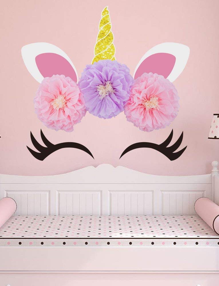 Coolmade Unicorn Paper Flower Decorations Diy Backdrop