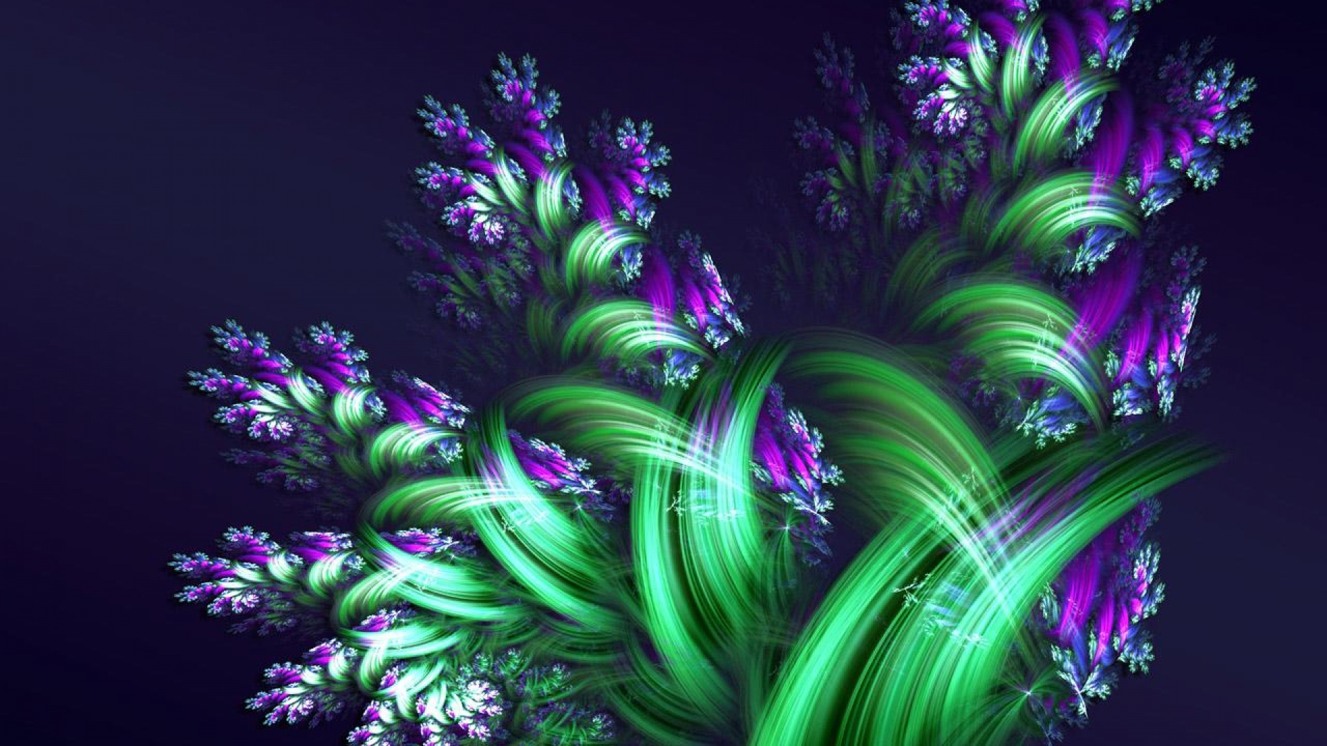 Wallpaper Fractal Flowers Smoke Patterns Full HD 1080p