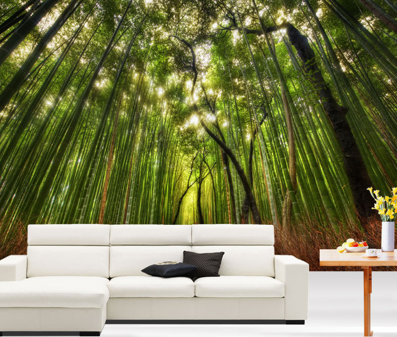 Bamboo Forest Footpath Green 3d Full Wall Mural Photo Wallpaper Home