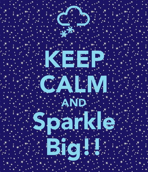 Keep Calm And Sparkle Big Carry On Image Generator