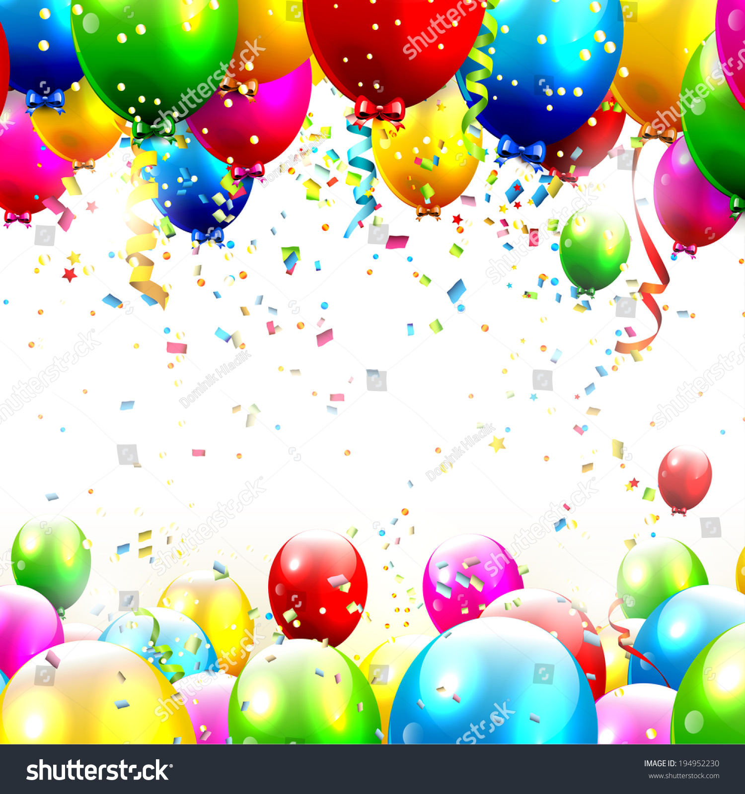 Colorful BirtHDay Background Place Text Stock Vector