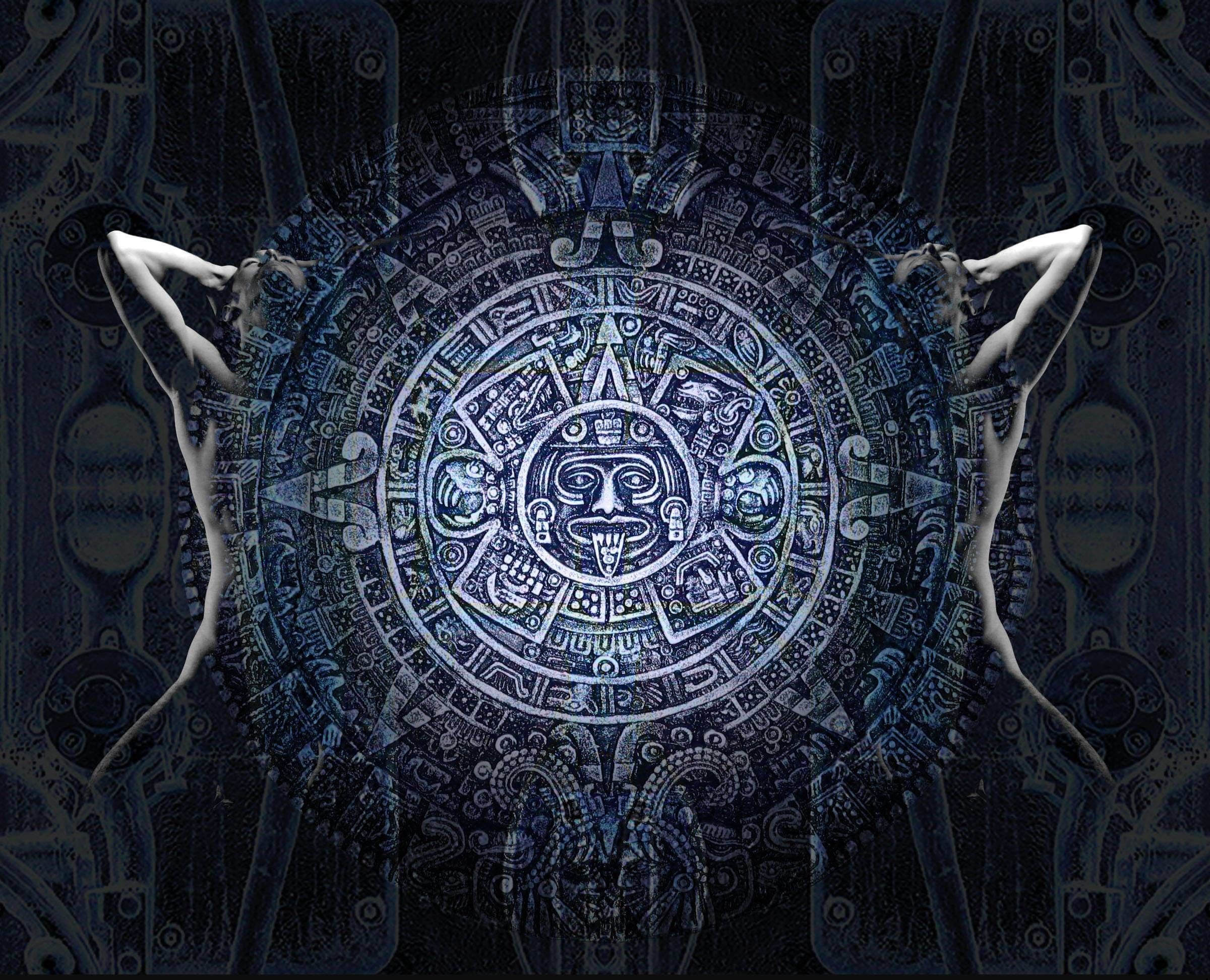Aztec Calendar Wallpaper Top Background