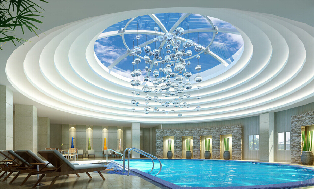3d Creative Ceiling Indoor Swimming Pool House