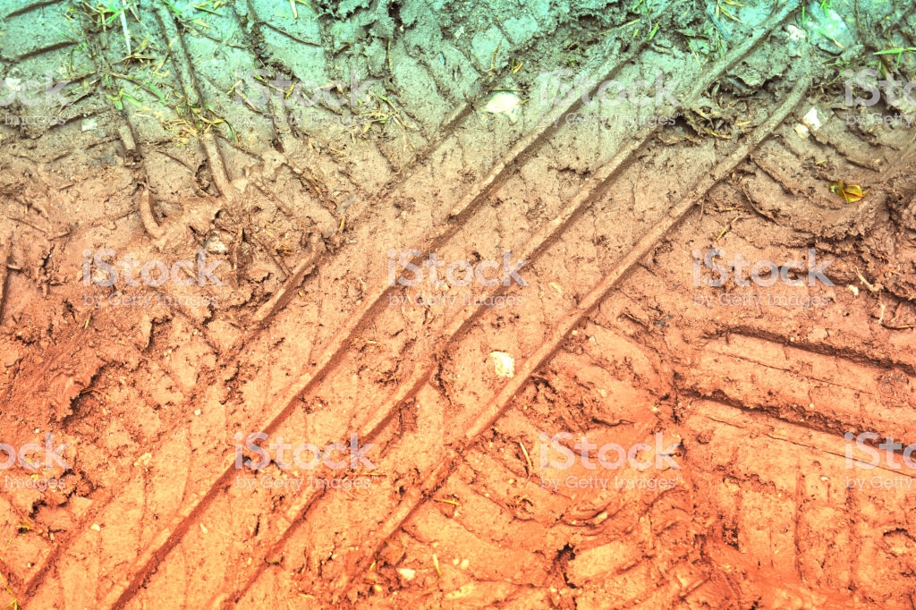 Abstract Wheel Trail Backgroundweet Dreamy Soft Focus Stock Photo