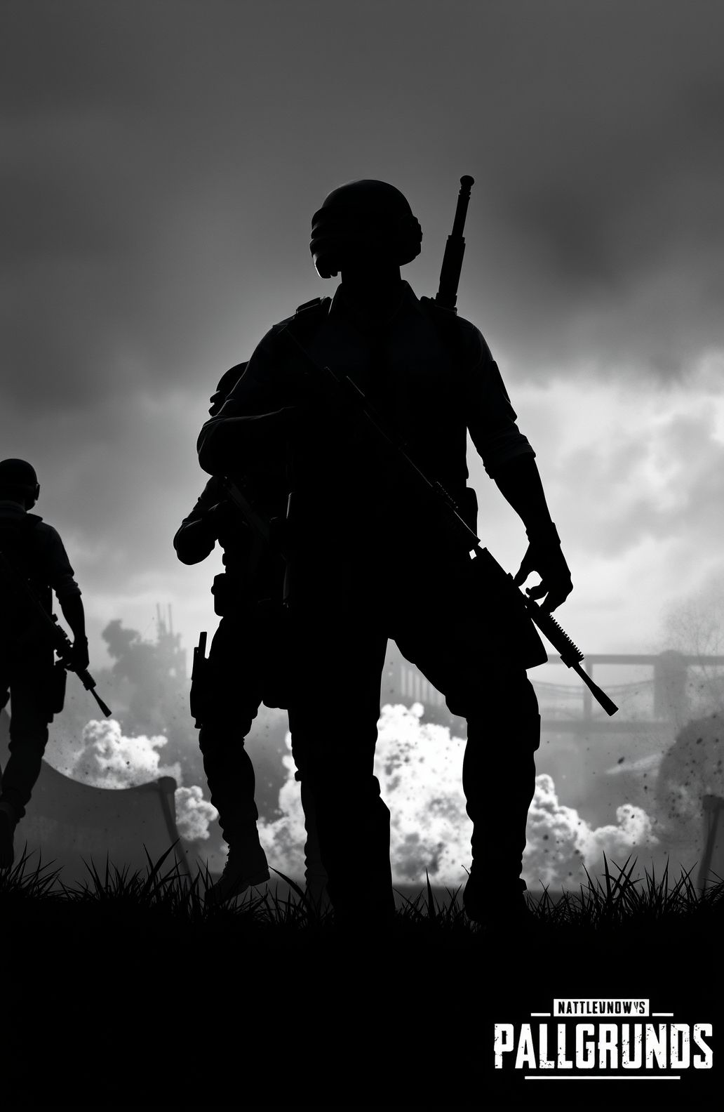 Black And White Pubg Wallpaper