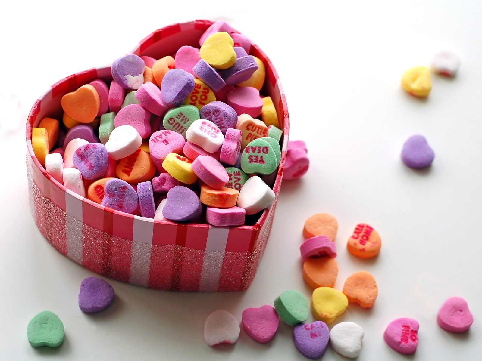 Candy Hearts Valentines Day Desktop Wallpaper