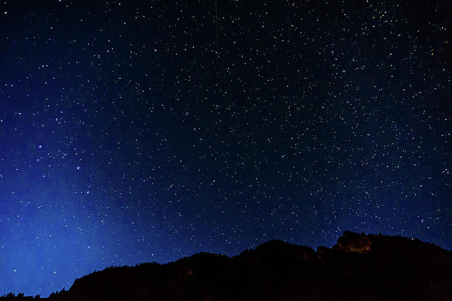 Many Starts On Blue Dark Night Sky As A Cosmos Background