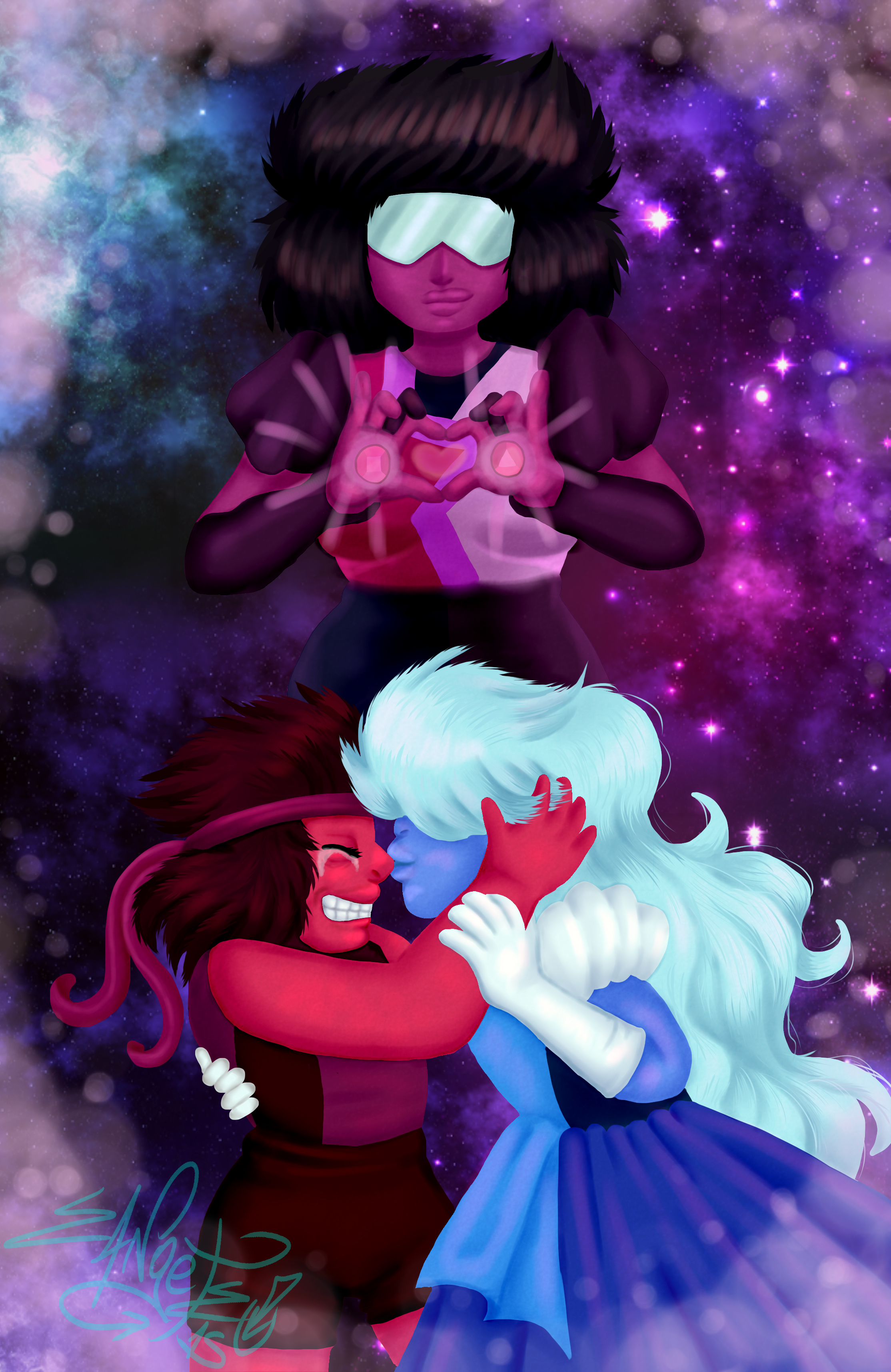 Sapphire And Ruby Fanart Steven Universe By Teamsuujiku
