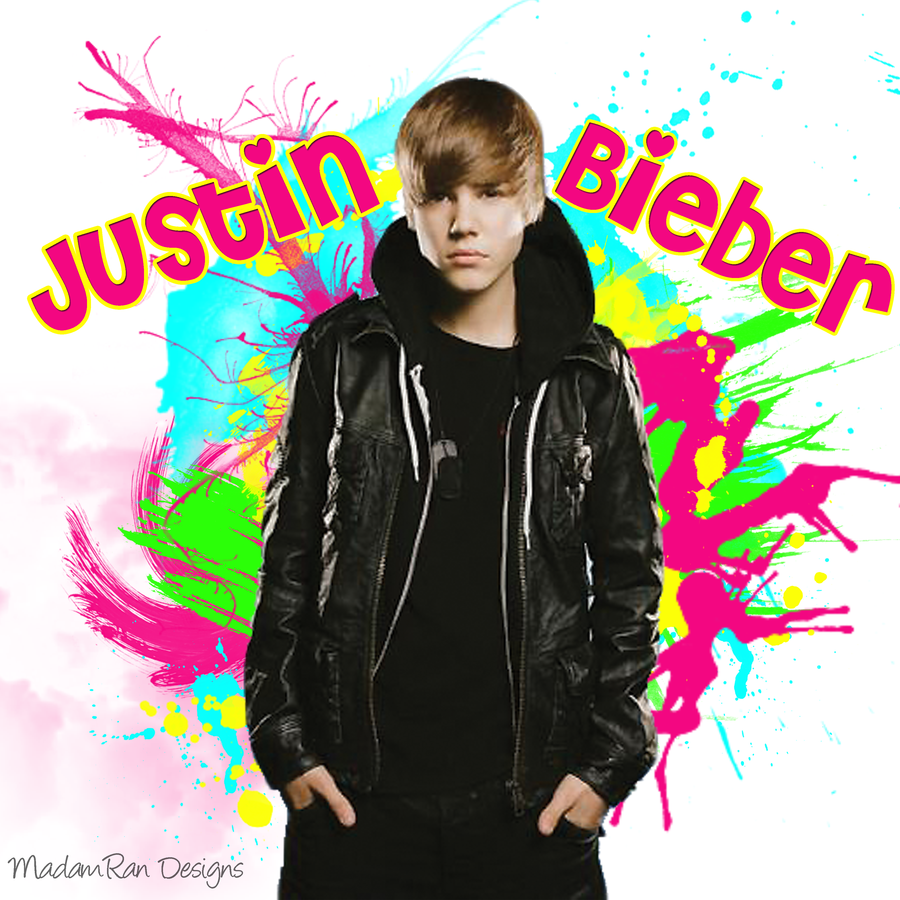 Justin Bieber Colorful By Mad4medusa89