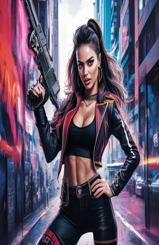 Girl With Gun Wallpaper