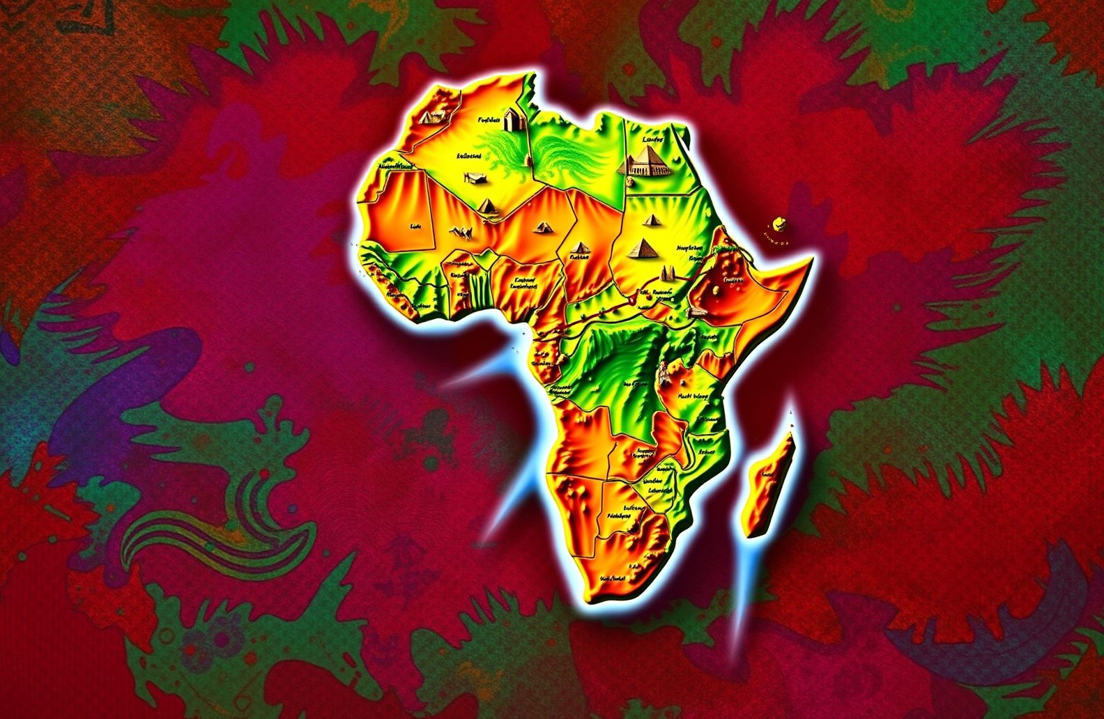 Africa Map Wallpaper